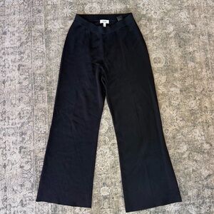 COS High Waisted Black Pull On Wide Leg Pants Medium Sleek Chic Luxury Basics